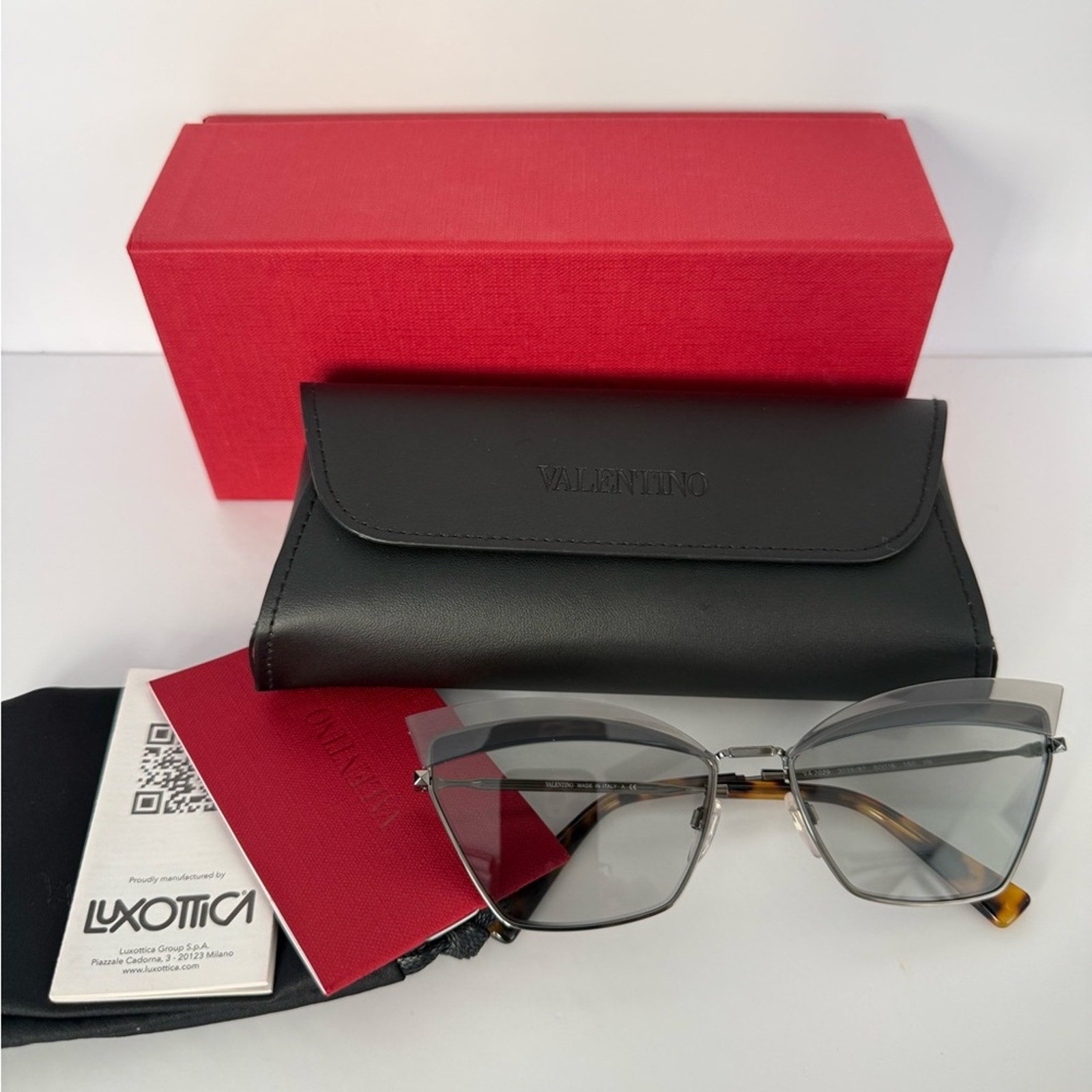 New! Valentino Garavani Women Sunglasses Va2029 3039/87 Authentic Retail 350$